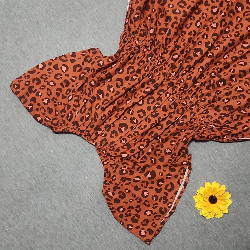 SOLD❗️Cat & Jack Leopard Cheetah Animal Print Mini Summer Dress - Picture 4 of 9